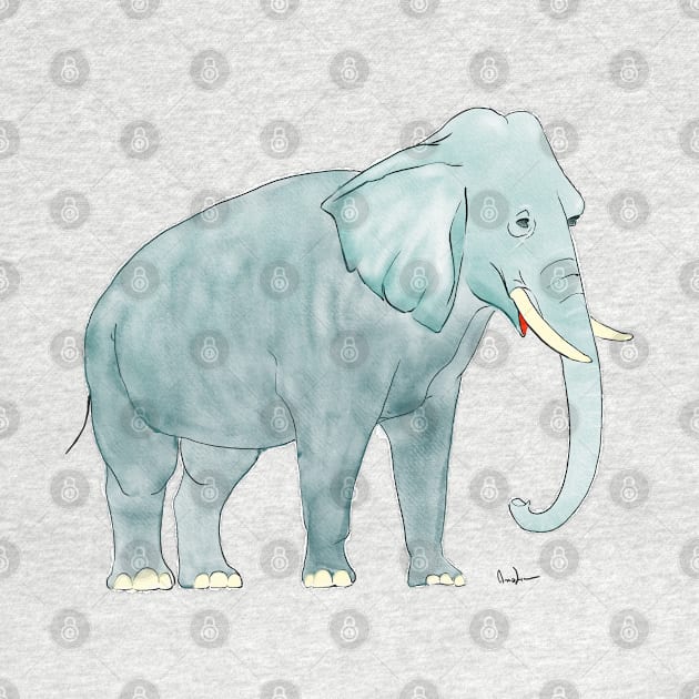 Watercolor Elephant by annalisaamato